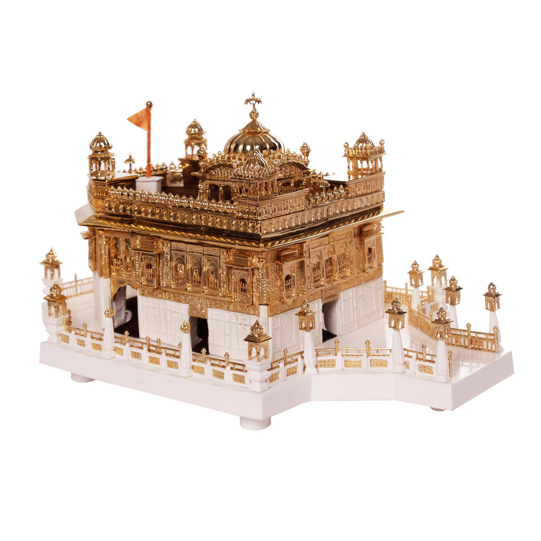 Golden Temple - White in Resin and Gold Plated