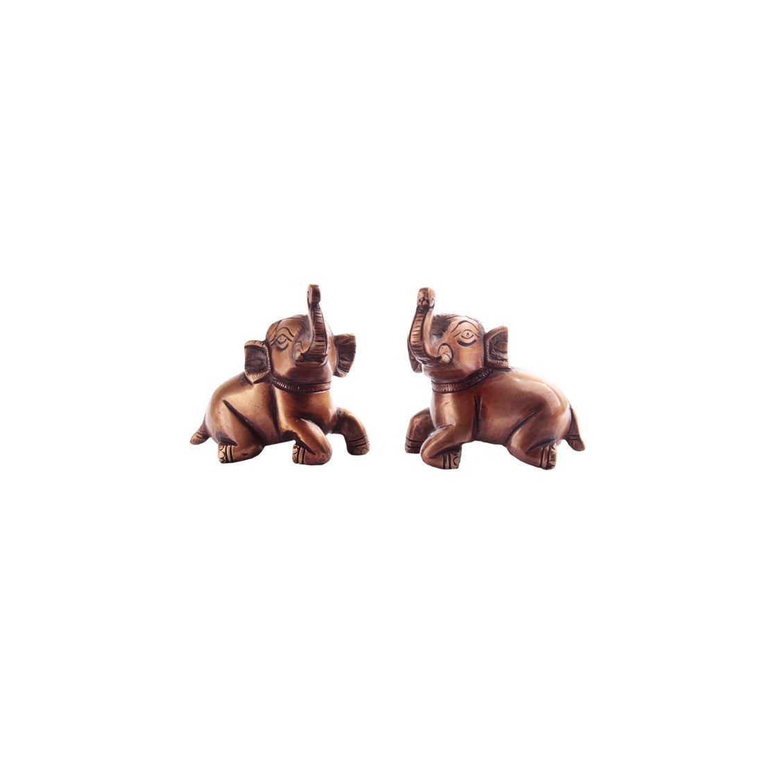 Sitting Elephant - Set Of Two in Brass
