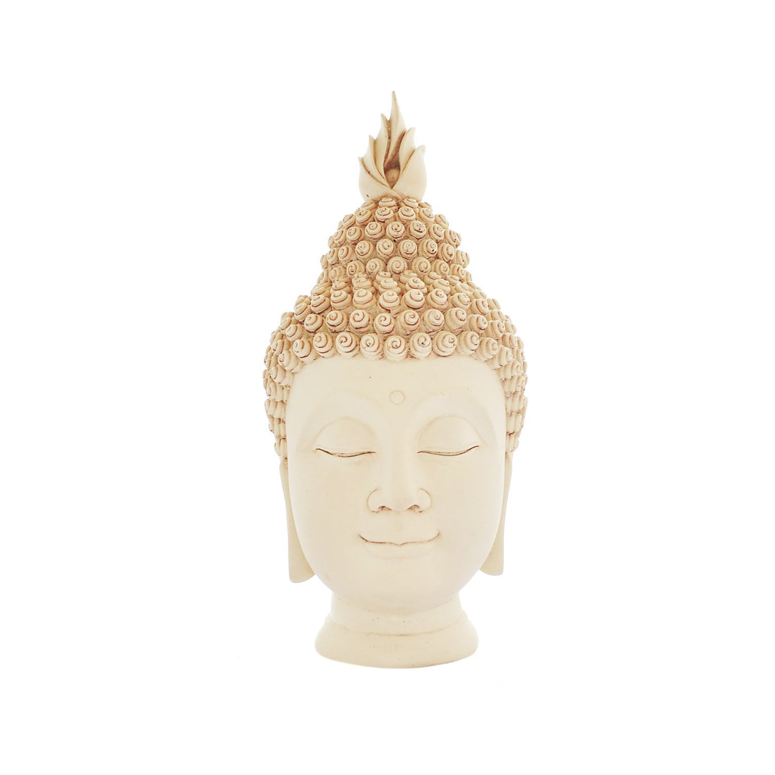 Buddha Head - Beige in Composite Marble
