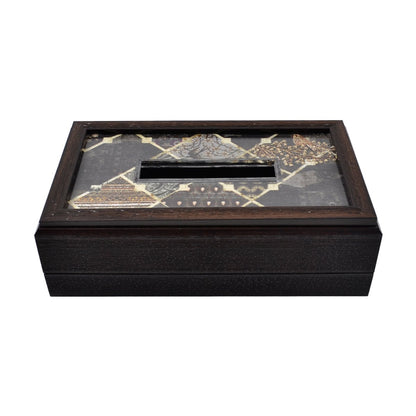 Odyssey Akar Tissue Box Cover in Charcoal