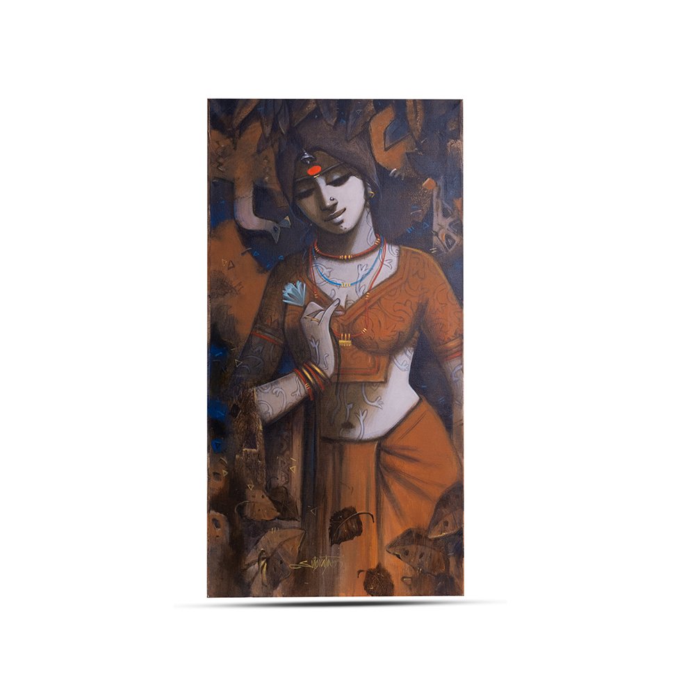 Radhika By Sukanta Das - Acrylic on canvas