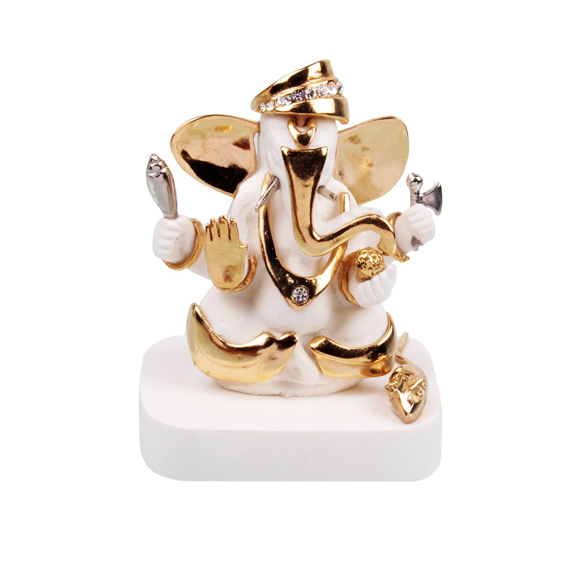 Umaputra Ganesh Idol - Resin and Gold Plated