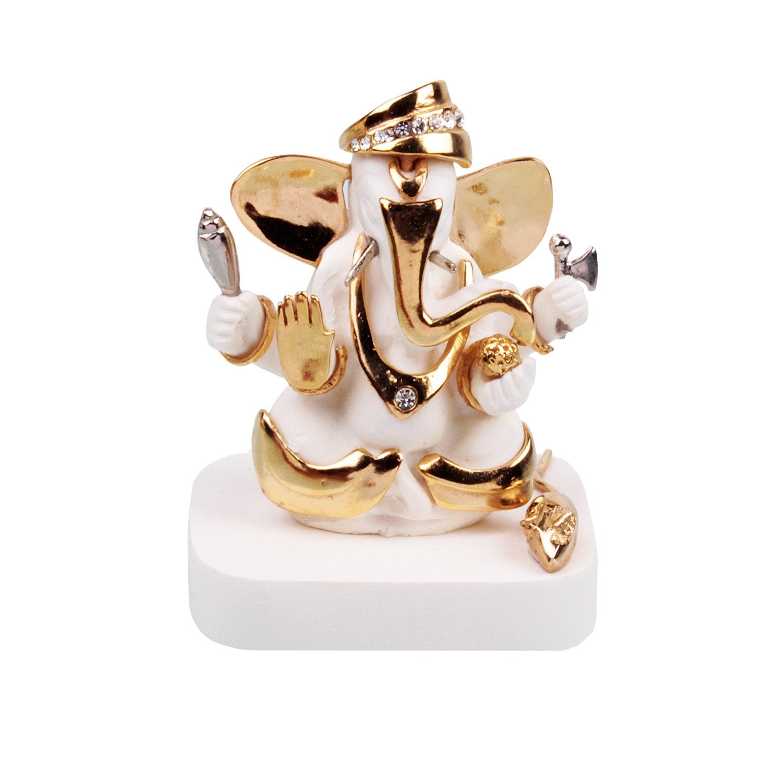 Umaputra Ganesh Idol - Resin and Gold Plated